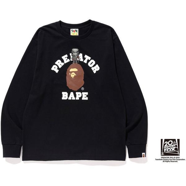 BAPE - PREDATOR COLLEGE TEE L/S (BLACK) - 001LTE731916_BLK_A_1024x_grande_b8315a18-c434-4a4f-8114-d3d7a693dd99