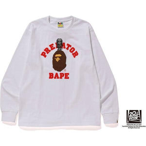BAPE - PREDATOR COLLEGE TEE L/S (WHITE) - 001LTE731916_WHT_A_1024x1024_grande_4b71aabc-df91-4e3e-bba2-87bf7e9c6058