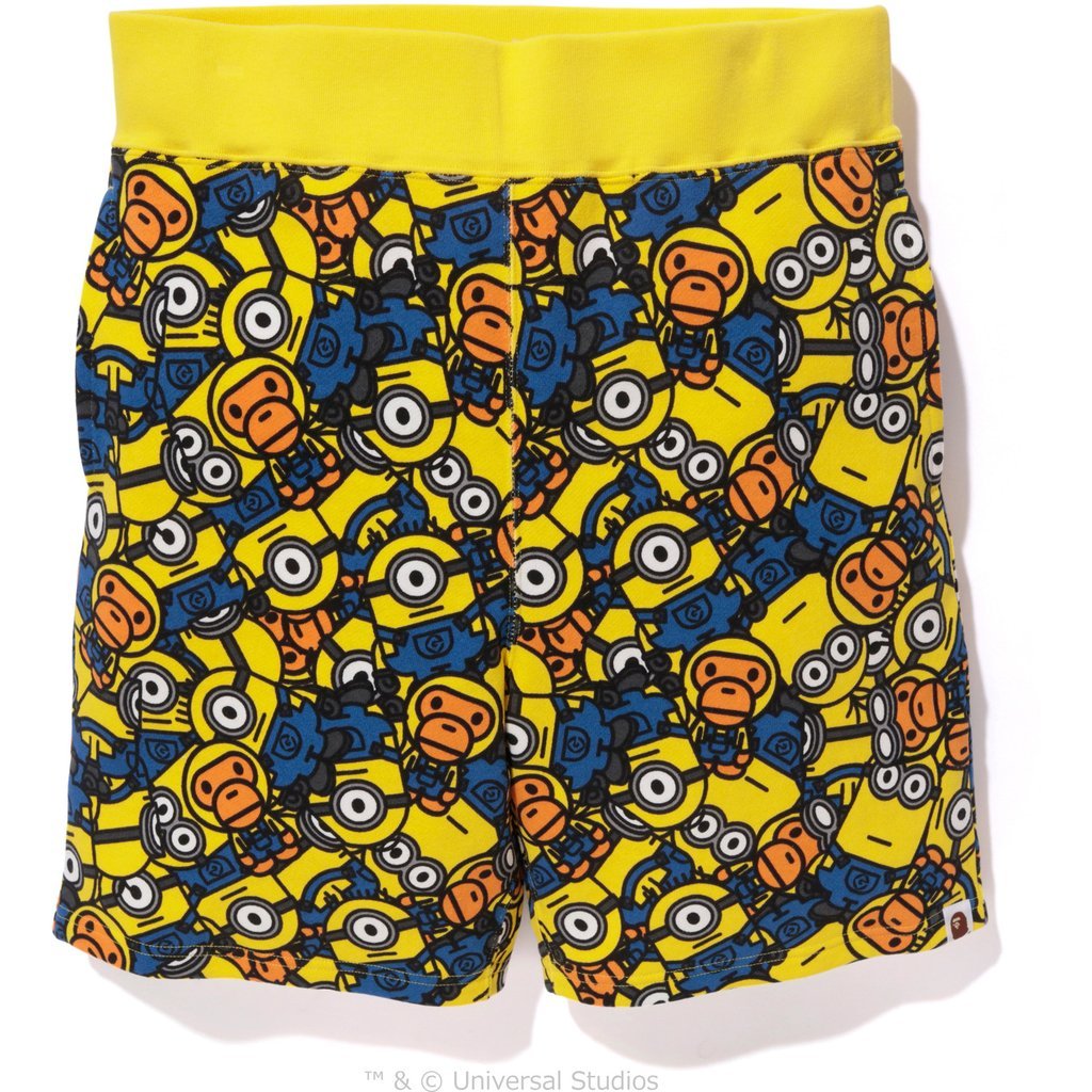 BAPE - ALL MINION SWEAT SHORTS - 002SPD731901_YEL_A_1024x_7613edb0-ef06-45e3-9396-c11366a29bab