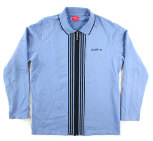 SUPREME - ZIP UP COLLARED SWEATER (PALE BLUE) - 1071-13