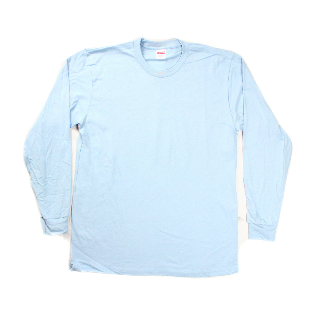 SUPREME - BLANK TEE L/S (PALE BLUE) - 1378-3