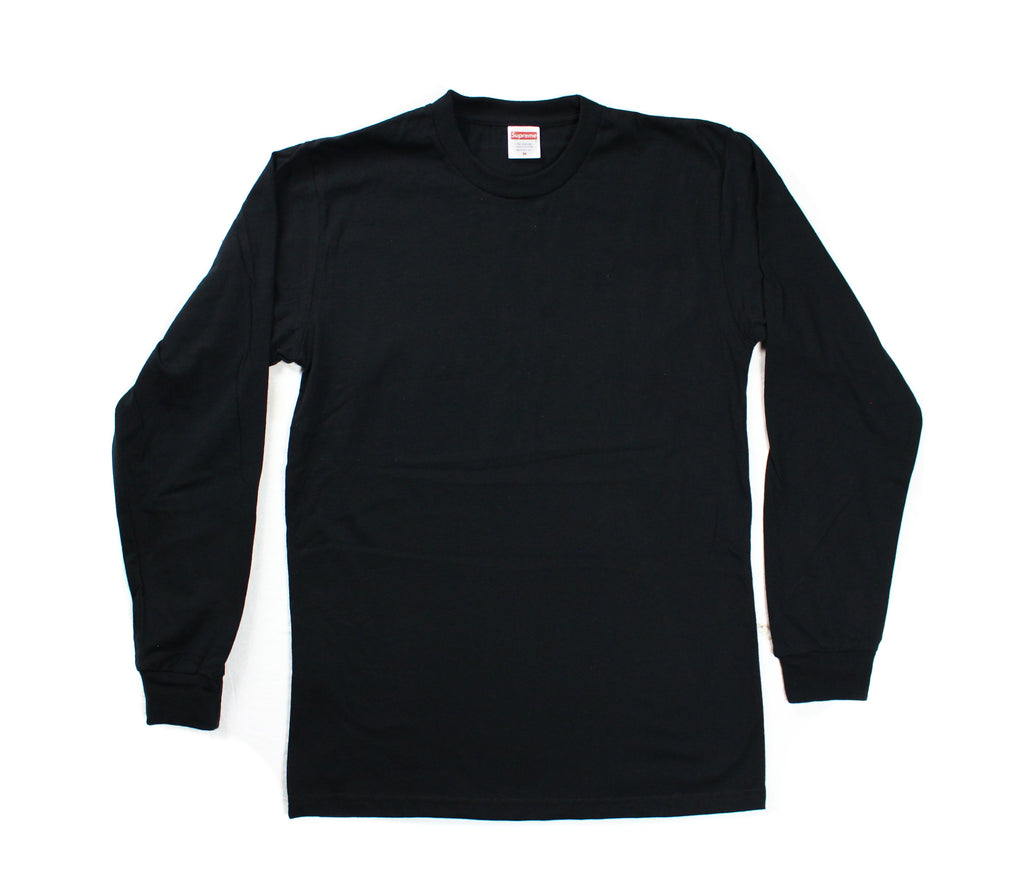 SUPREME - BLANK TEE L/S (BLACK) - 1381-5