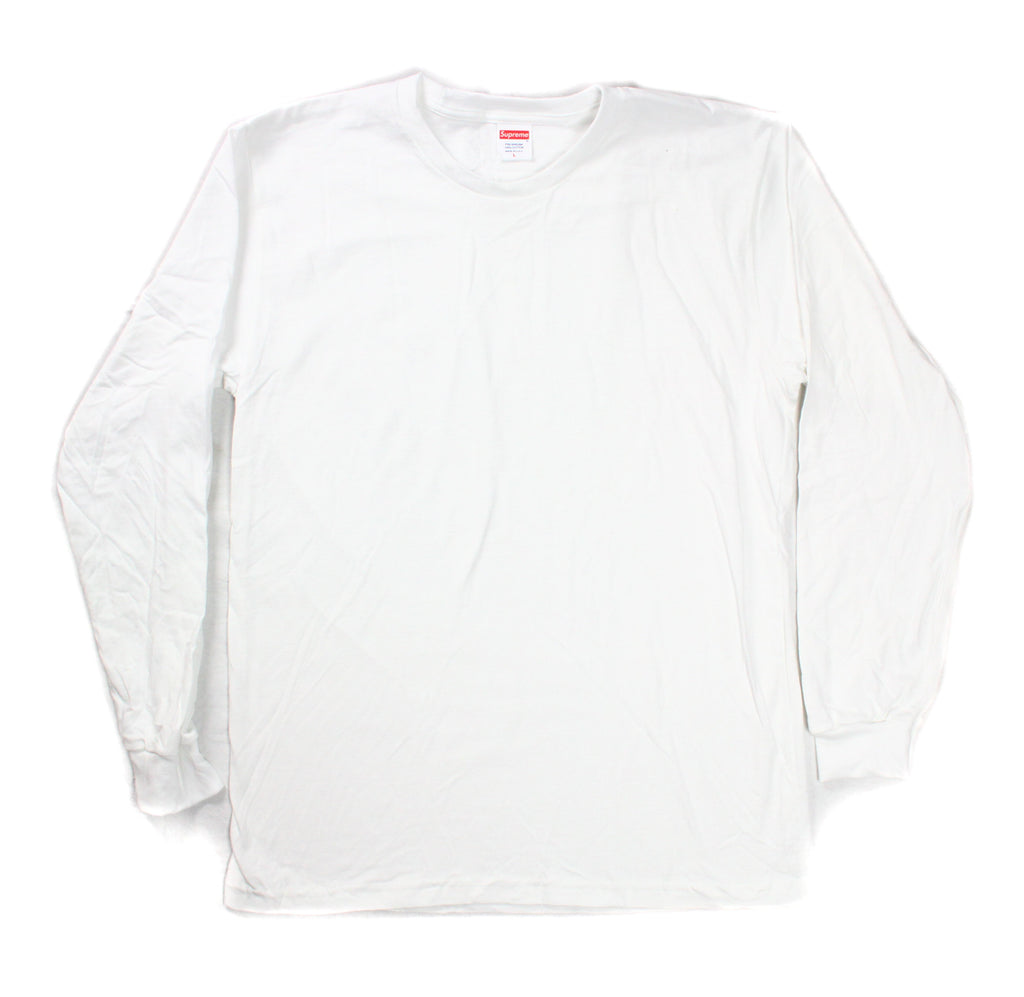 SUPREME - BLANK TEE L/S (WHITE) - 1381