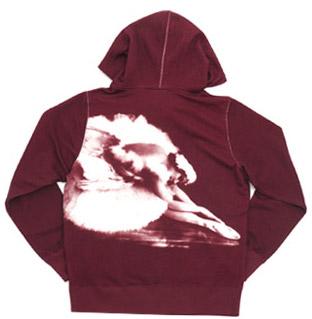 SUPREME - BALLERINA ZIP UP SWEATSHIRT (BURGUNDY) - 14110706_3