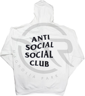 ANTI SOCIAL SOCIAL CLUB - MASOCHISM ZIP UP HOODIE (WHITE) - 1502-13