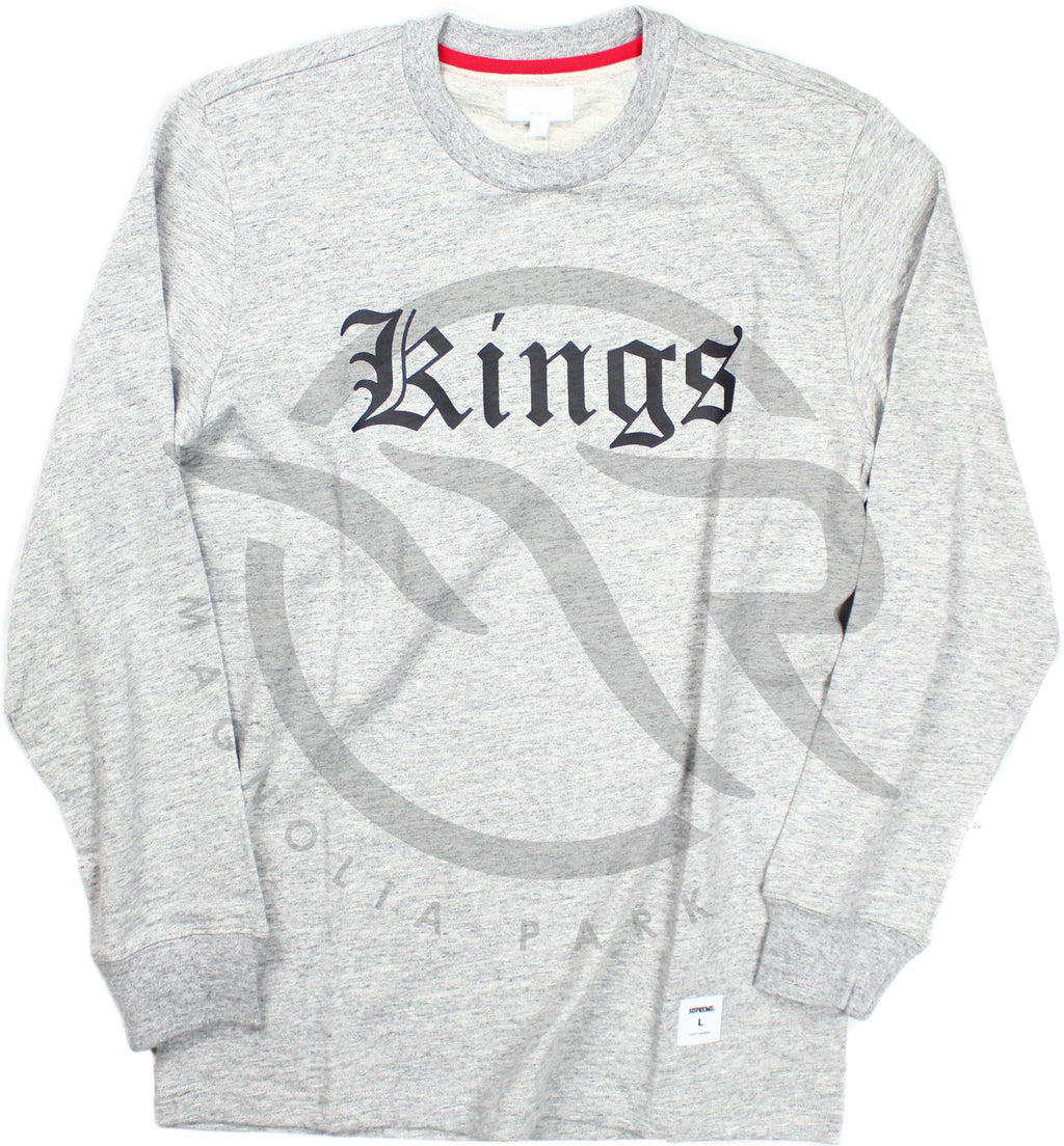 SUPREME - KINGS L/S TEE (HEATHER GREY) - 1558-10