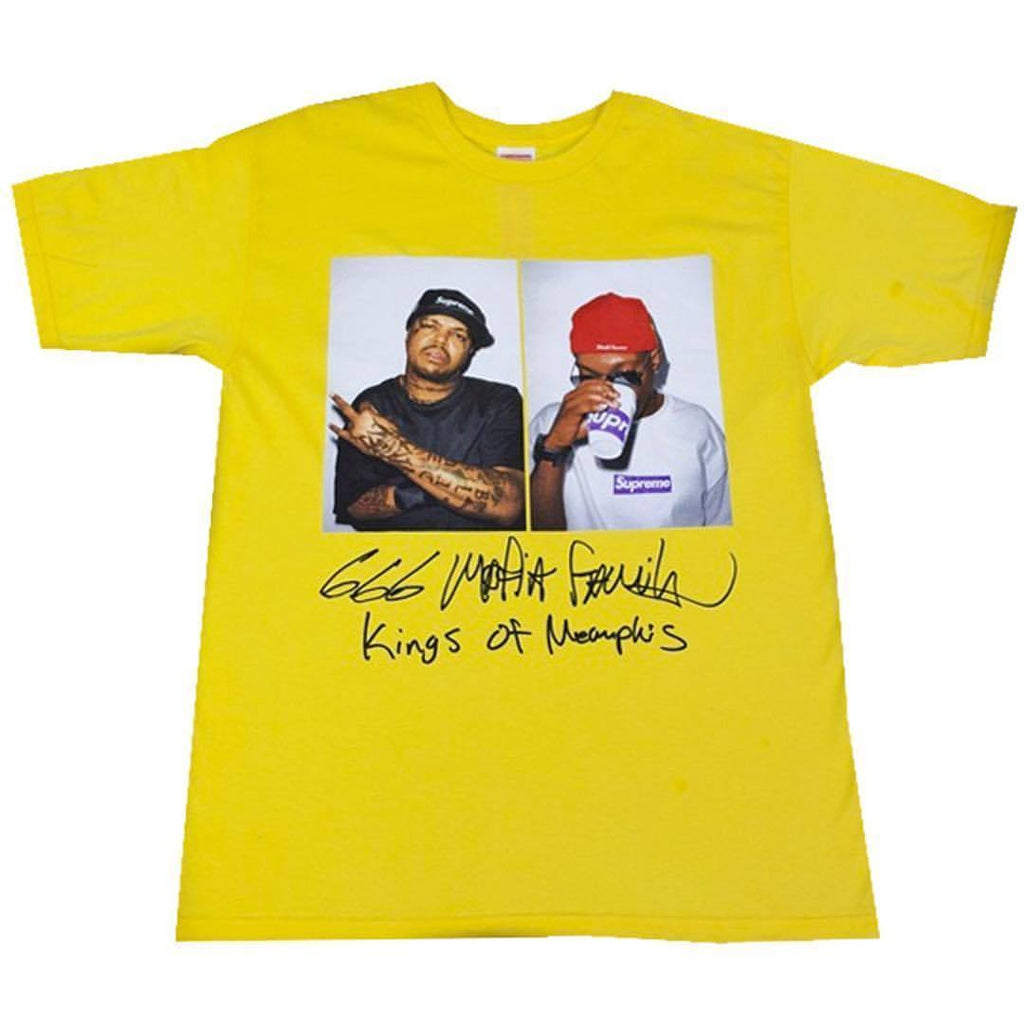 SUPREME - THREE 6 MAFIA TEE (YELLOW) [USED] - 3-6YELLA