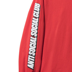 ANTI SOCIAL SOCIAL CLUB - BLOCK ME RED L/S TEE (RED) - AAAS