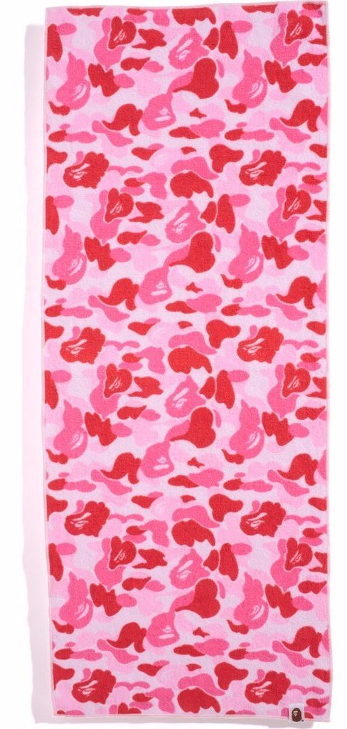 BAPE - ABC CAMO BEACH TOWEL (PINK) - ABC_PINK