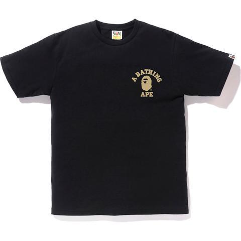 BAPE - 1ST CAMO COLLEGE ATS TEE (BLACK/YELLOW) - AYL2