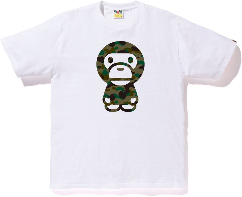 BAPE - 1ST CAMO BIG BABY MILO TEE (WHITE/GREEN) - BABY