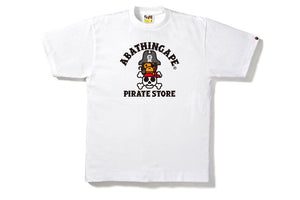 BAPE - CAPTAIN MILO & BONE PIRATE TEE (WHITE) - BAPE_MILO_PIRATE_TEE