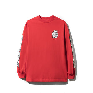 ANTI SOCIAL SOCIAL CLUB - BLOCK ME RED L/S TEE (RED) - BBV