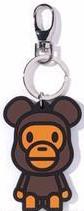 BAPE/BE@RBRICK - SILICON KEYCHAIN (BROWN) - BEAR_BAPE