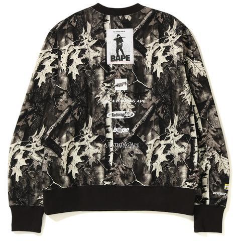 BAPE - FOREST CAMO WIDE CREWNECK (BLACK) - BL2