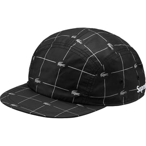 SUPREME/LACOSTE - REFLECTIVE GRID CAMP CAP (BLACK) - BLK1