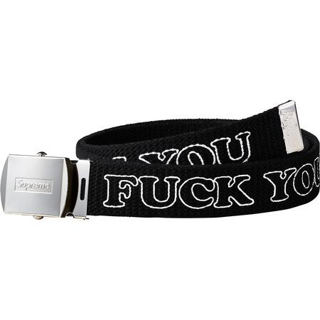 SUPREME/HYSTERIC GLAMOUR - FUCK YOU BELT (BLACK) - BLKBELT