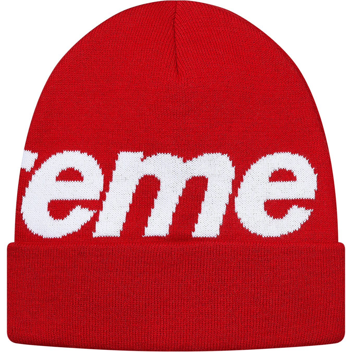 SUPREME - BIG LOGO BEANIE (RED) - BRED2