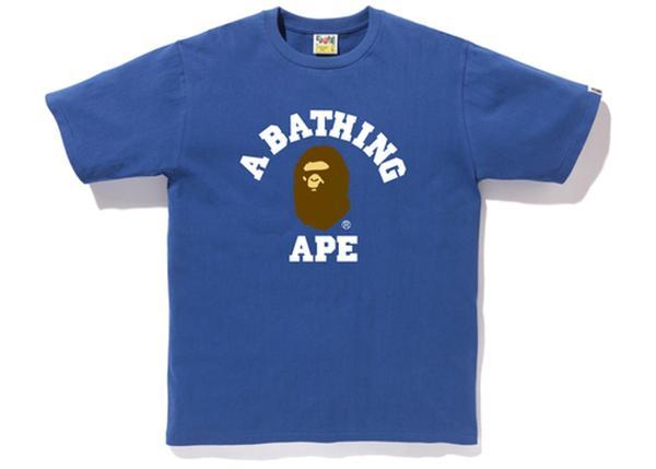 BAPE - PIGMENT COLLEGE TEE (ROYAL) - Bape-College-Tee-Blue_grande_a22a4d29-e584-4690-81f5-3dac2178ea3c