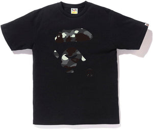 BAPE - CITY CAMO APE FACE TEE (BLACK/BLACK) - CAM1