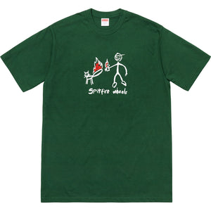 SUPREME/SPITFIRE - CAT TEE (DARK GREEN) - CATGRN1