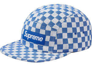 SUPREME - CHECKERBOARD CAMP CAP (BLUE) - CHECK