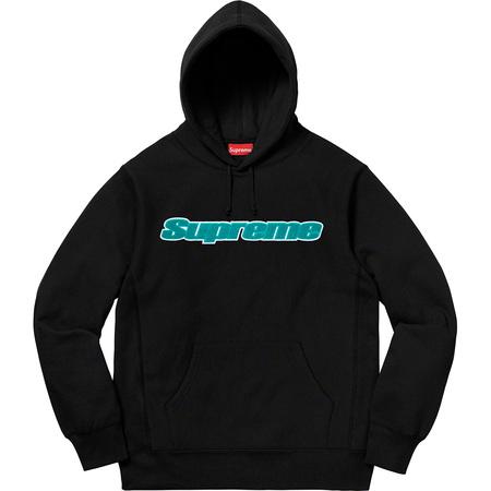 SUPREME - CHENILLE HOODED SWEATSHIRT (BLACK) - CHENBLK