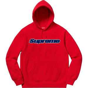 SUPREME - CHENILLE HOODED SWEATSHIRT (RED) - CHENILLE_HOODED_SWEATSHIRT