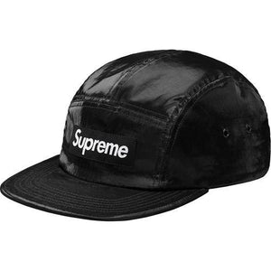 SUPREME - COATED LINEN CAMP CAP (BLACK) - COATED