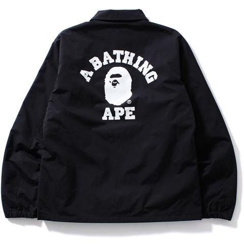 BAPE - COLLEGE COACH JACKET (BLACK) - COLLEGE_BACK