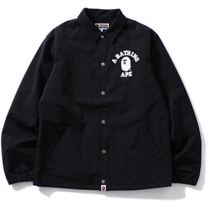 BAPE - COLLEGE COACH JACKET (BLACK) - COLLEGE_FRONT