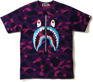 BAPE - COLOR CAMO SHARK TEE (PURPLE) - COLSHA