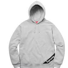 SUPREME - CORNER LABEL HOODED SWEATSHIRT (HEATHER GREY) - CORR