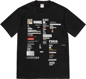 SUPREME - CUTOUTS TEE (BLACK) - CUTBLK