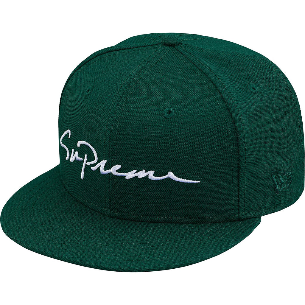 SUPREME/NEW ERA - CLASSIC SCRIPT HAT (DARK GREEN) - DARK_GREEN_SCRIPT