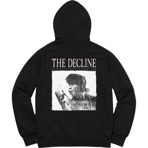 SUPREME - DECLINE HOODED SWEATSHIRT (BLACK) - DEC1