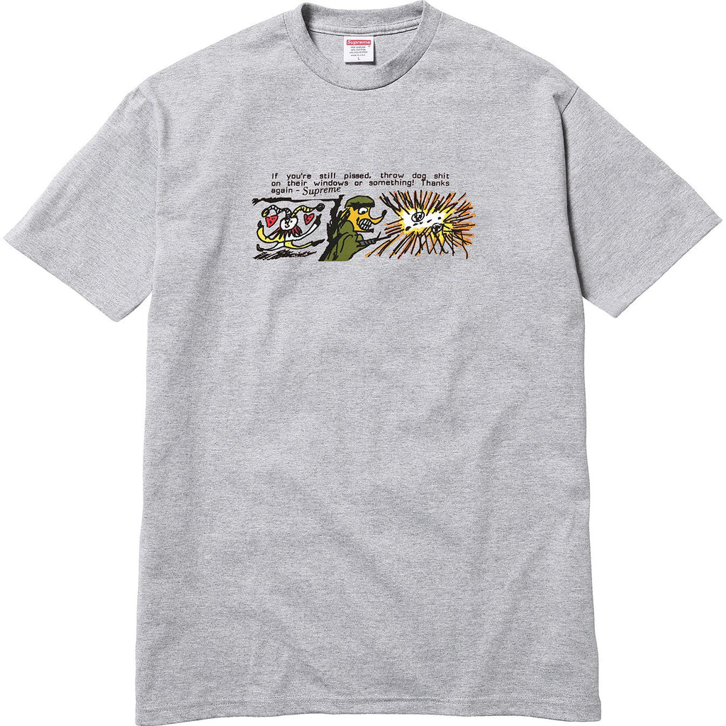 SUPREME - DOG SHIT TEE (HEATHER GREY) - DOGGRY