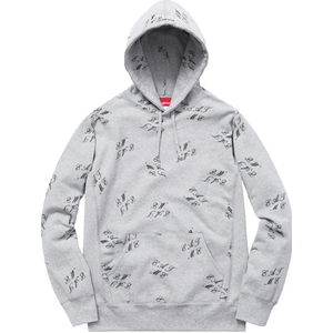 SUPREME - EAT ME HOODED SWEATSHIRT (HEATHER GREY) [USED] - EAT