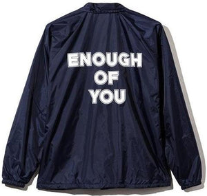 ANTI SOCIAL SOCIAL CLUB - ENOUGH OF YOU COACHES JACKET (NAVY) - ENOUGHJACK