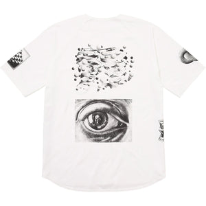 SUPREME/M.C. ESCHER - BASEBALL JERSEY (WHITE) - ES2