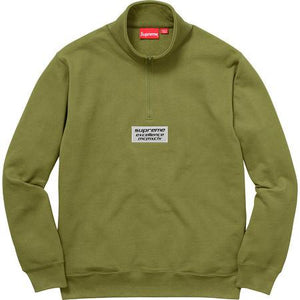 SUPREME - EXCELLENCE HALF ZIP SWEAT (MOSS) - EXCELLENCE_MOSS