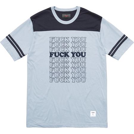 SUPREME/HYSTERIC GLAMOUR - FUCK YOU FOOTBALL TEE (LIGHT BLUE) - FBFYOU