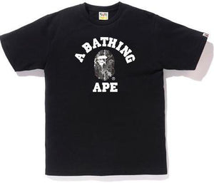 BAPE - FOREST CAMO COLLEGE TEE (BLACK/BLACK) - FORB1