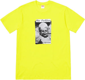 SUPREME - FUCK FACE TEE (BRIGHT YELLOW) - FUCK_FACE