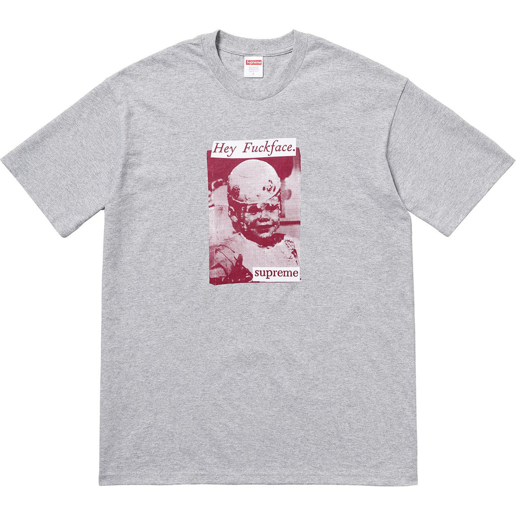 SUPREME - FUCK FACE TEE (HEATHER GREY) - FUGRY