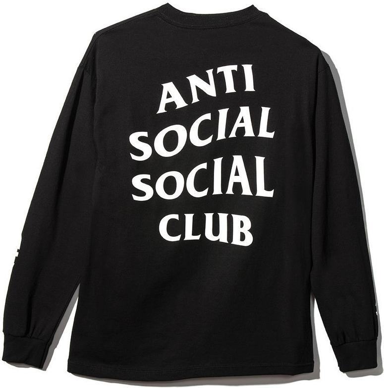 ANTI SOCIAL SOCIAL CLUB - GET WEIRD L/S TEE (BLACK) - GET_WEIRD_LS