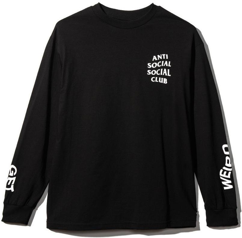 ANTI SOCIAL SOCIAL CLUB - GET WEIRD L/S TEE (BLACK) - GET_WEIRD_L_S_FRONT