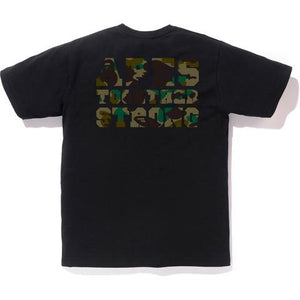 BAPE - 1ST CAMO COLLEGE ATS TEE (BLACK/GREEN) - GR1