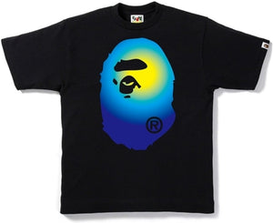 BAPE - GRADATION BIG APE HEAD TEE (BLACK/BLUE) - GRABLU