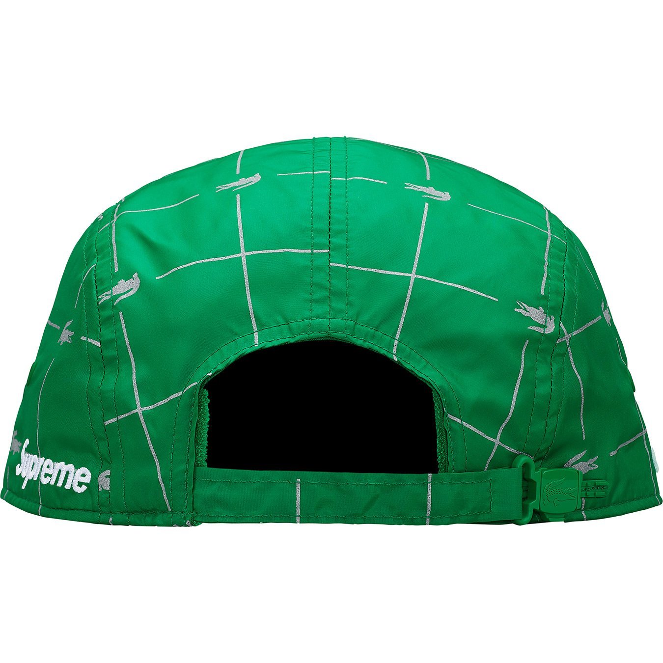 SUPREME/LACOSTE - REFLECTIVE GRID CAMP CAP (GREEN) - GRN3_f37d7847-87cd-4140-ab7e-3017203d282c